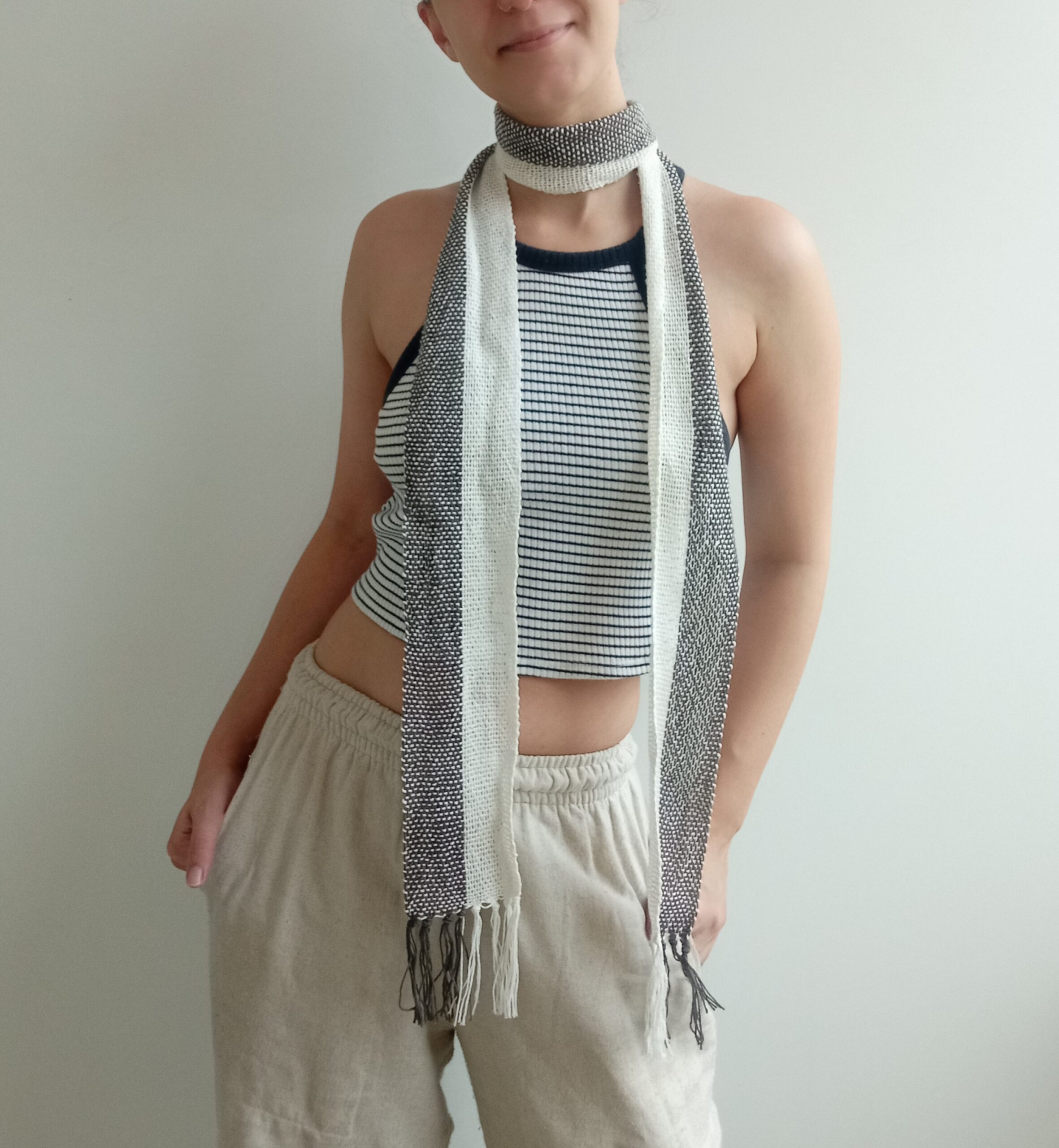 Skinny Scarf P&B