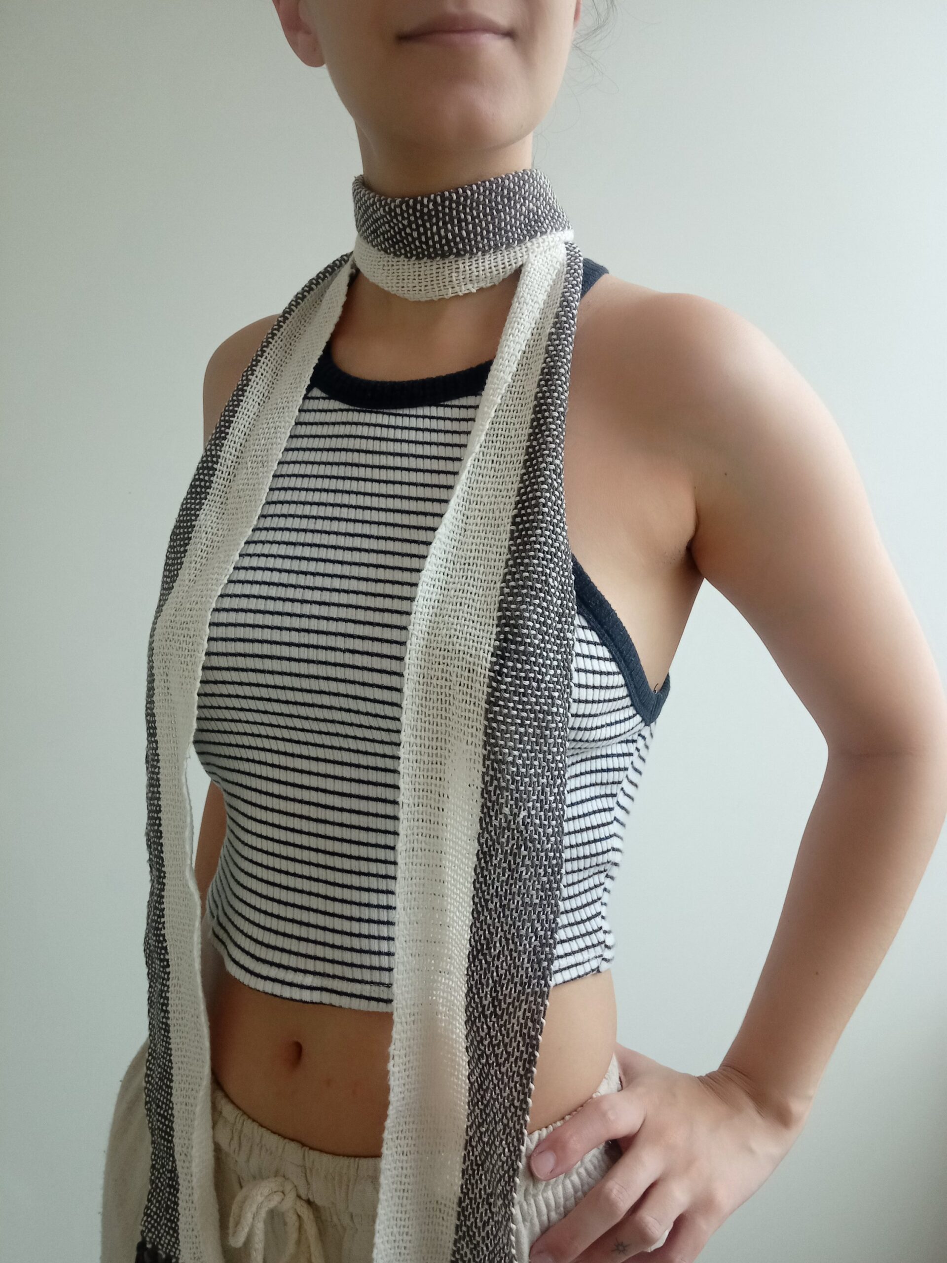 Skinny Scarf P&B
